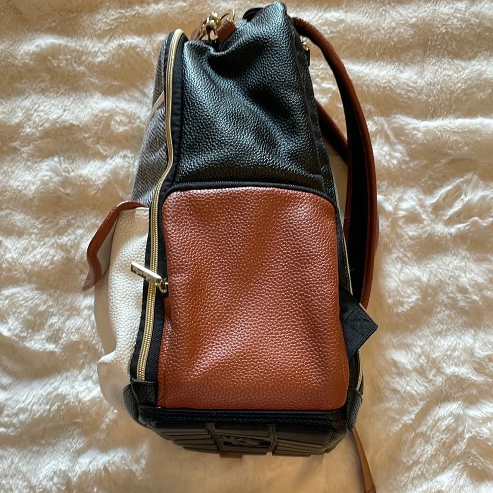 Multi-Color Women’s Backpack - White, Black & Brown